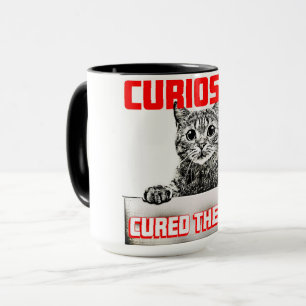 Neugier heilte die Katze Tasse