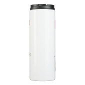 Neugier heilte die Katze Thermosbecher (Rückseite)