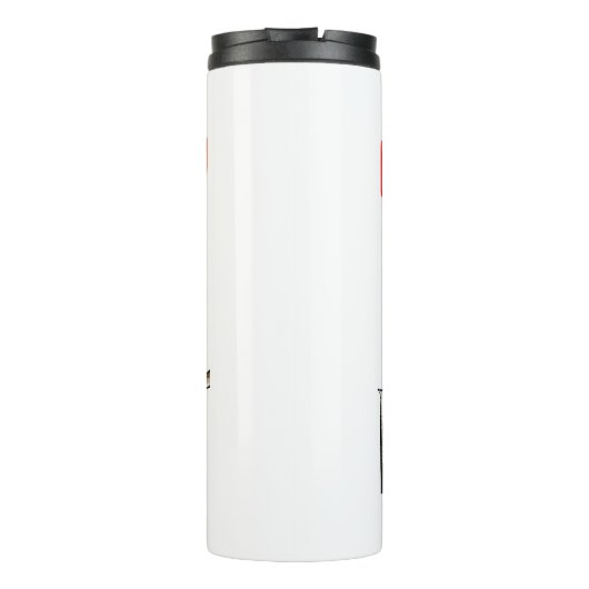 Neugier heilte die Katze Thermosbecher (Rückseite)