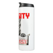 Neugier heilte die Katze Thermosbecher (Nach rechts gedreht)