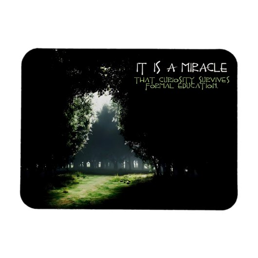 "Neugier" Inspiration flexibel Magnet (Horizontal)