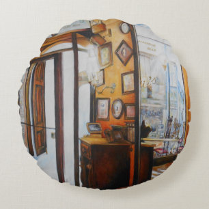 Neugier ist das Werkzeug der Weisen Rundes Kissen