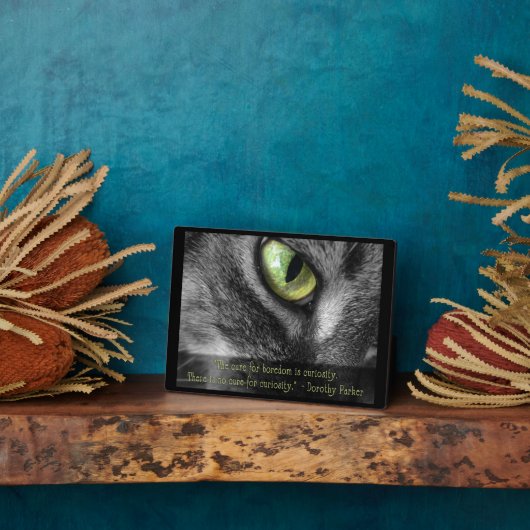 Neugier Katze mit Parker-Zitat Fotoplatte (Seite)