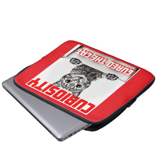 Neugier Laptop Sleeve (Vorne Knopf)