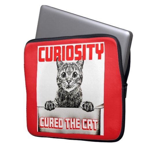 Neugier Laptop Sleeve (Vorderseite Links)