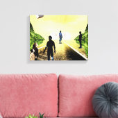 Neugier Leinwanddruck (Insitu (Wohnzimmer))