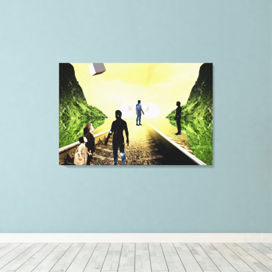 Neugier Leinwanddruck (Insitu (Holzboden))