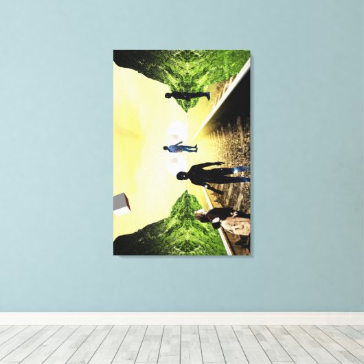 Neugier Leinwanddruck (Insitu (Holzboden))