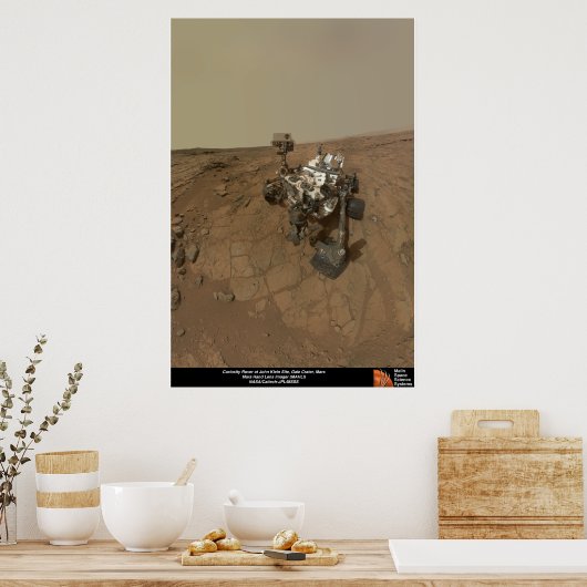 Neugier Rover auf der John-Klein-Website Poster (Küche)