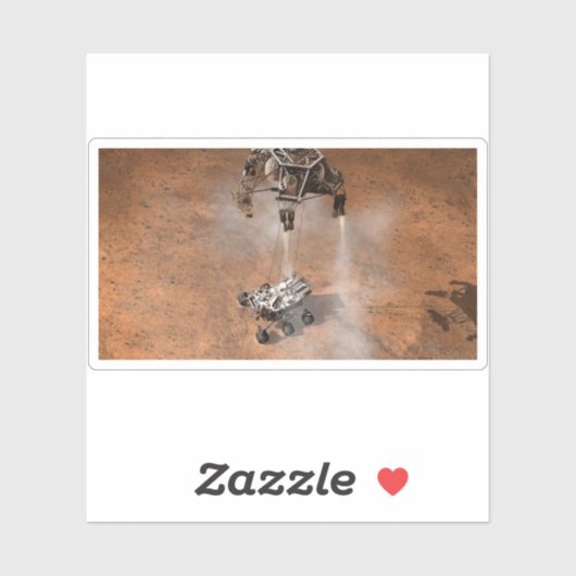 Neugier Rover Landing auf der Marsfläche. Aufkleber (Blatt)
