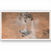Neugier Rover Landing auf der Marsfläche. Aufkleber (Vorderseite)