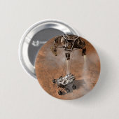 Neugier Rover Landing auf der Marsfläche. Button (Vorne & Hinten)