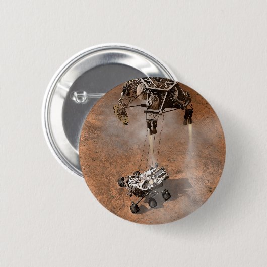 Neugier Rover Landing auf der Marsfläche. Button (Vorne & Hinten)