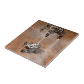Neugier Rover Landing auf der Marsfläche. Fliese (Seite)