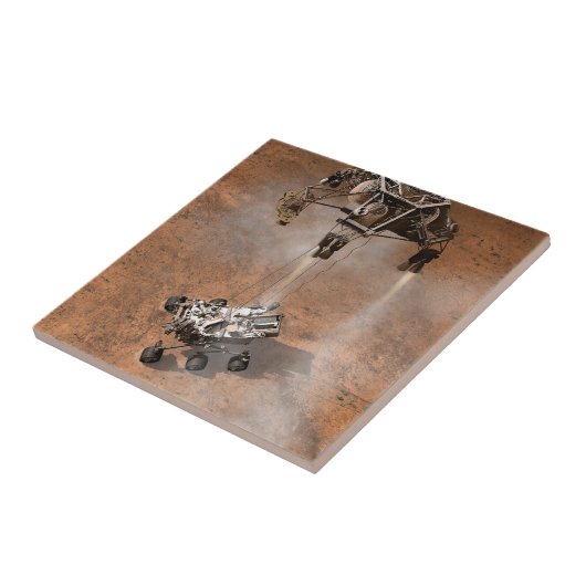 Neugier Rover Landing auf der Marsfläche. Fliese (Seite)