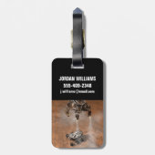 Neugier Rover Landing auf der Marsfläche. Gepäckanhänger (Rückseite vertikal)