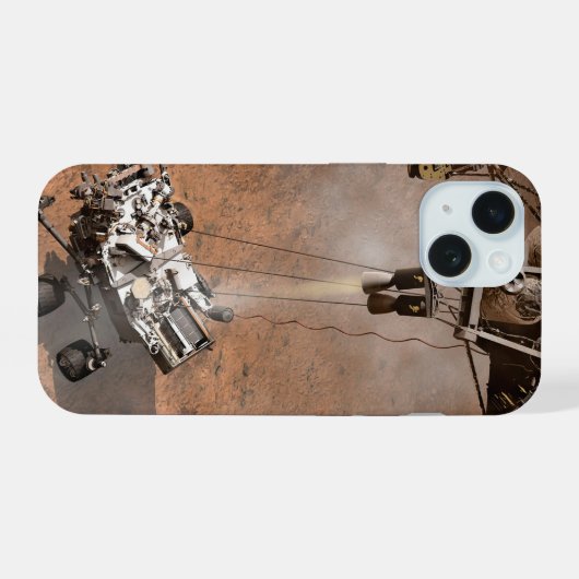 Neugier Rover Landing auf der Marsfläche. iPhone 15 Hülle (Rückseite (Horizontal))