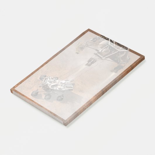 Neugier Rover Landing auf der Marsfläche. Post-it Klebezettel (angewinkelt)