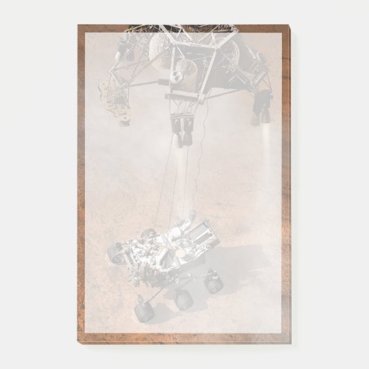 Neugier Rover Landing auf der Marsfläche. Post-it Klebezettel (Vorderseite)