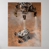 Neugier Rover Landing auf der Marsfläche. Poster (Vorne)