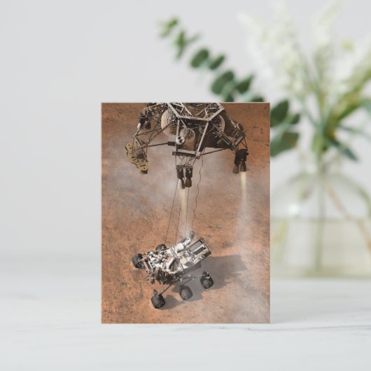 Neugier Rover Landing auf der Marsfläche. Postkarte (Stehend Vorderseite)