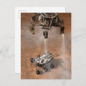 Neugier Rover Landing auf der Marsfläche. Postkarte (Vorne/Hinten)