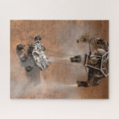 Neugier Rover Landing auf der Marsfläche. Puzzle (Horizontal)