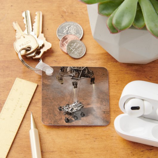 Neugier Rover Landing auf der Marsfläche. Schlüsselanhänger (Schreibtisch)