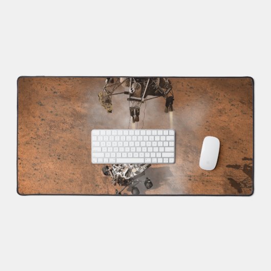 Neugier Rover Landing auf der Marsfläche. Schreibtischunterlage (Tastatur & Maus)