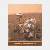 Neugier Rover Mars Dusty Selfie auf dem Monte Shar Fleecedecke (Vorderseite)