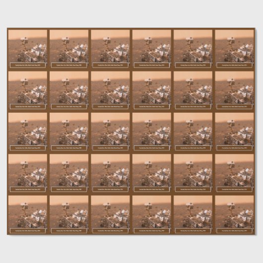 Neugier Rover Mars Dusty Selfie auf dem Monte Shar Geschenkpapier (Flach)