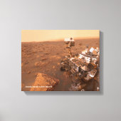 Neugier Rover Mars Dusty Selfie auf dem Monte Shar Leinwanddruck (Vorderseite)