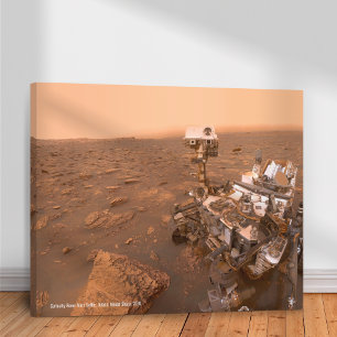 Neugier Rover Mars Dusty Selfie auf dem Monte Shar Leinwanddruck