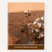 Neugier Rover Mars Dusty Selfie auf dem Monte Shar Notizblock (Vorderseite)
