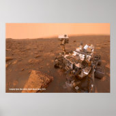 Neugier Rover Mars Dusty Selfie auf dem Monte Shar Poster (Vorne)