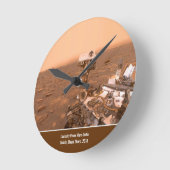 Neugier Rover Mars Dusty Selfie auf dem Monte Shar Runde Wanduhr (Winkel)