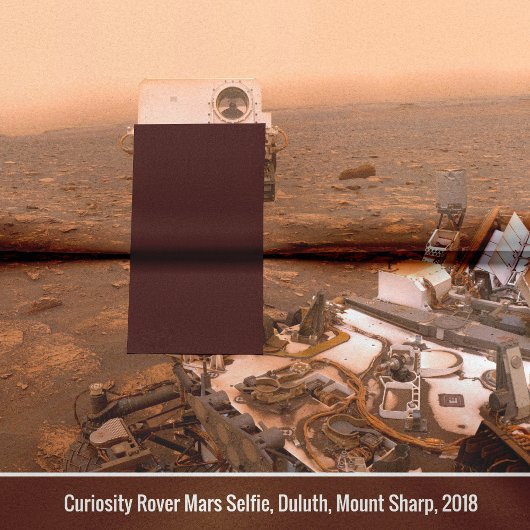 Neugier Rover Mars Dusty Selfie auf dem Monte Shar Seidenpapier