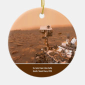 Neugier Rover Mars Mount Sharp Selfie Weihnachten Keramik Ornament (Vorne)