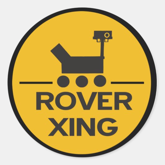 Neugier Rover Xing Sticker (Vorderseite)