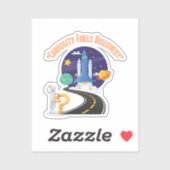 Neugier schürt Aufkleber zur Entdeckung (Blatt)