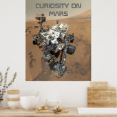 Neugier Selbstportrait auf Mars Poster (Küche)