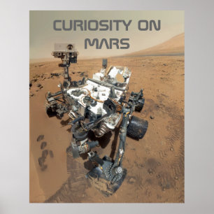 Neugier Selbstportrait auf Mars Poster