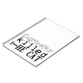 Neugier tötete das Cat Popular Proverb-Notebook Notizblock (Linke Seite)