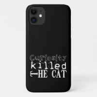 Neugier tötete die Katze Popular Proverb Black iPC