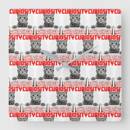 Neugier-Uhr Quadratische Wanduhr