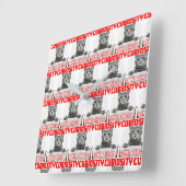 Neugier-Uhr Quadratische Wanduhr (Winkel)