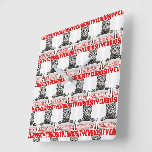 Neugier-Uhr Quadratische Wanduhr (Winkel)