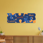 Neugier und LIEBE = Magische Puzzleteile Leinwanddruck (Insitu (Wohnzimmer))