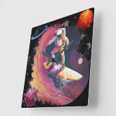 Neugier und Wissen Quadratische Wanduhr (Winkel)