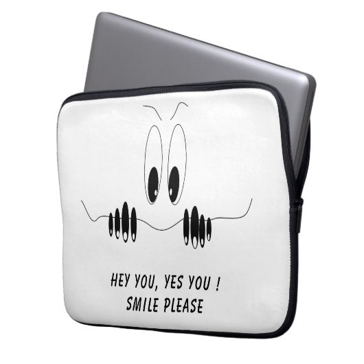 Neugierde Augen Laptop Schnüren Sie Ihren Text und Laptopschutzhülle (Vorderseite Links)